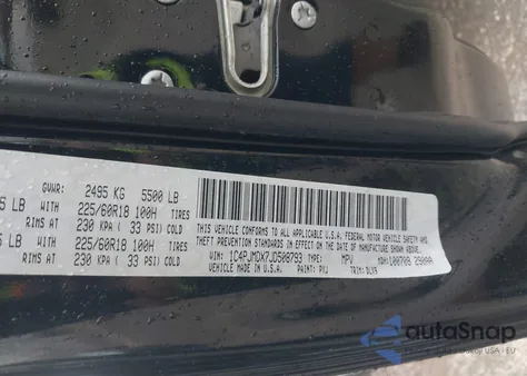 2018 Jeep Cherokee Limited 4X4 z USA, uszkodzony, nr VIN 1C4PJMDX7JD508793